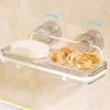 Wall Mounted Suction Cup Soap Dish Plastic Soap Tray Multifunctional Shower Soap Holder  Bathroom