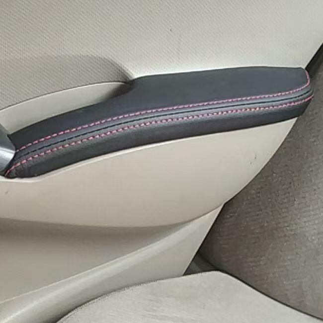 Honda Civic 8th Gen Door Panel Armrest Leather Cover Set for Interior Fabric Modification
