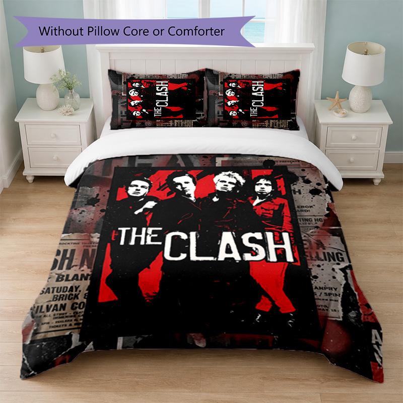The Clash Print 3Pcs Bedding Set Duvet Cover With Two Pillowcases Soft Bed Linen For Household Bedroom