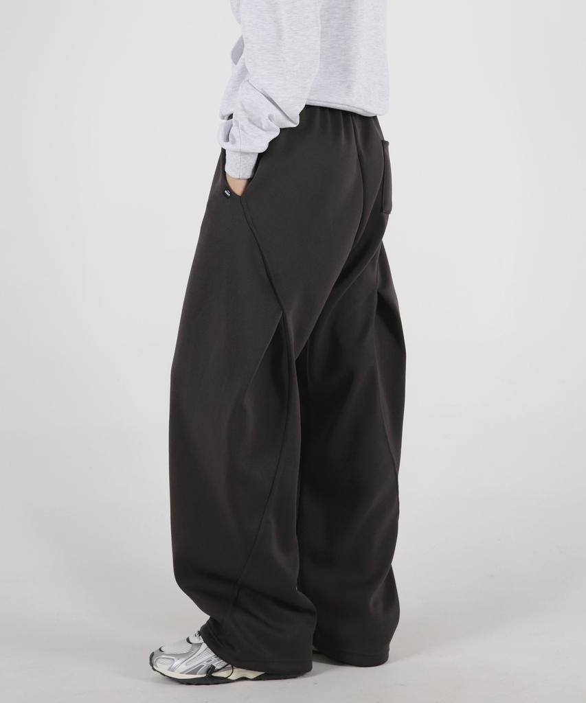 UMM Women'S Side Curve Cut Wide Fit String Pants 3 Colors
