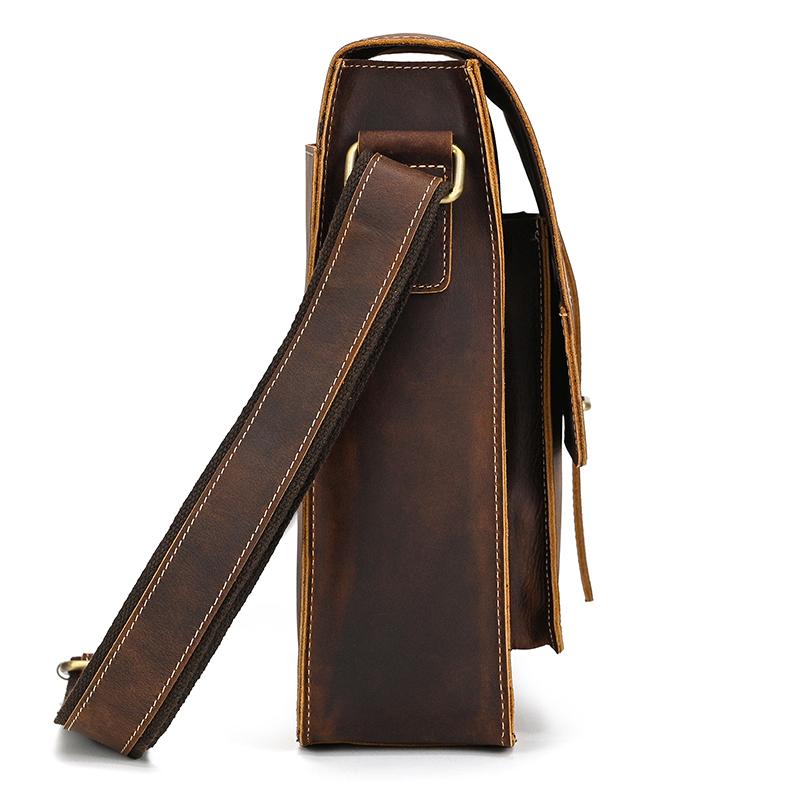 Vintage Fashion Men's Shoulder Bag Genuine Leather Men Sling Bag Cow skin genuine leather crossbody men messenger bag male