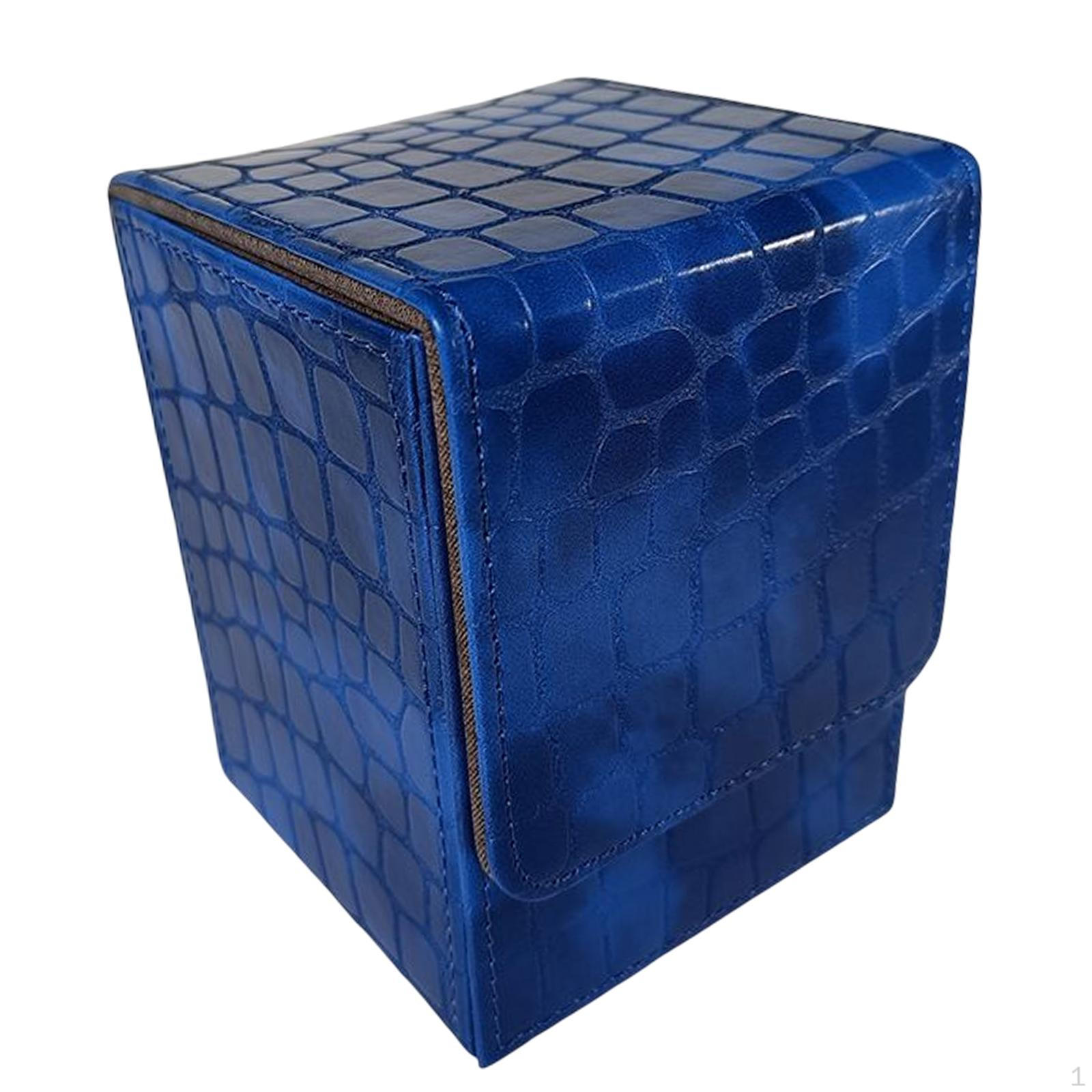 Card Deck Box TCG Display Secure Magnetic Closure Storage светло-синий