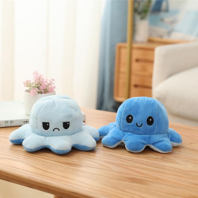 

Плюшевая игрушка осьминог-перевертыш, двухсторонний осьминожек-перевертыш, детская кукла 20cm（0.1kg）