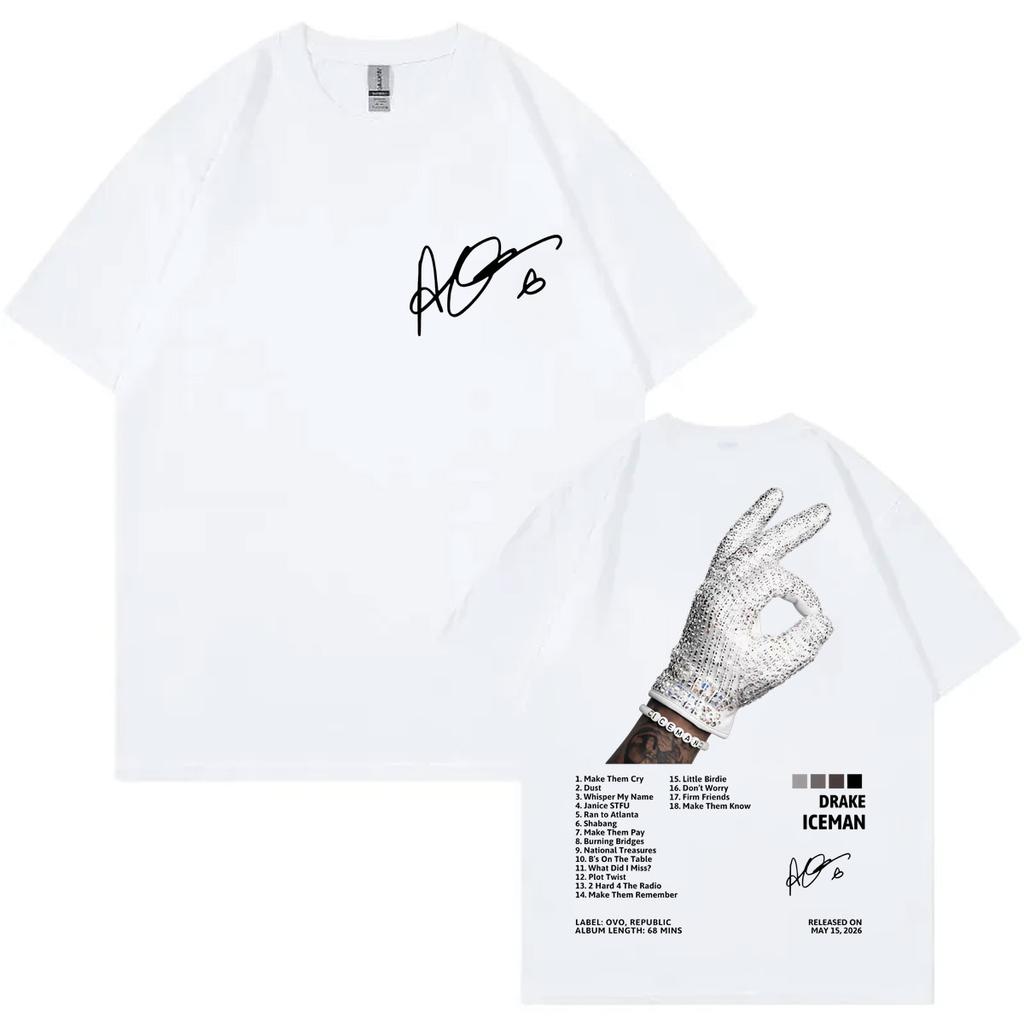 Rapper Drake IceUnisex Album Merch T Shirt Unisex Unisex Clothing Hip Hop Fashion Tshirt Summer Casual Cotton Short Sleeve Tshirts