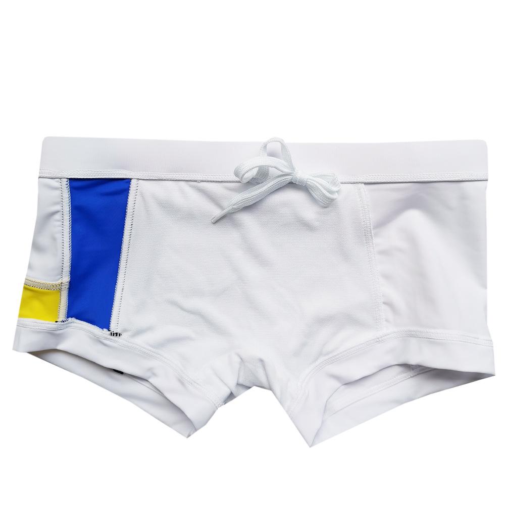 UXH Men's Patchwork Multicolor Briefs - Sleek, Sexy, and Anti-Exposure Beachwear.