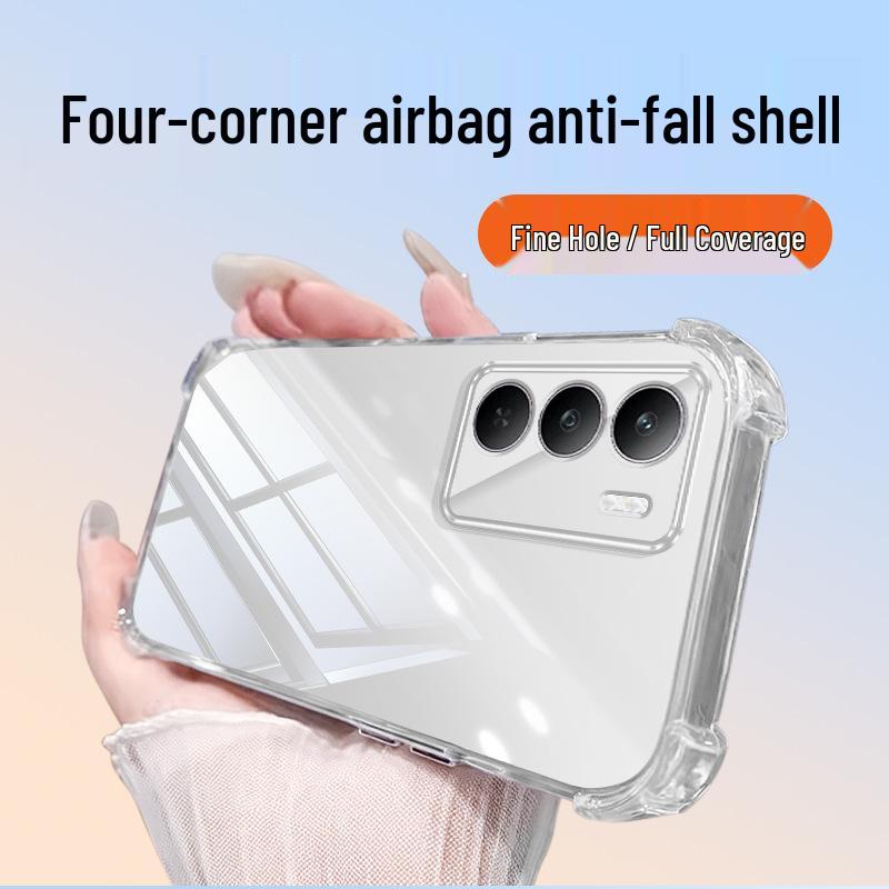 RealMe v70s Transparent Airbag Case: Drop-Proof, Full-Coverage TPU with High-End Feel RealMe v70s прозрачный