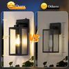 BesLowe Upgraded Dusk To Dawn Outdoor Wall Lights, Matte Black, 2-Pack