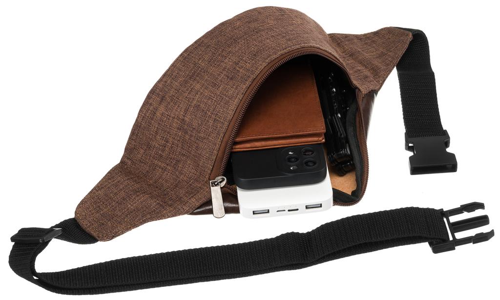 WB05A-BROWN/BROWN waist bag