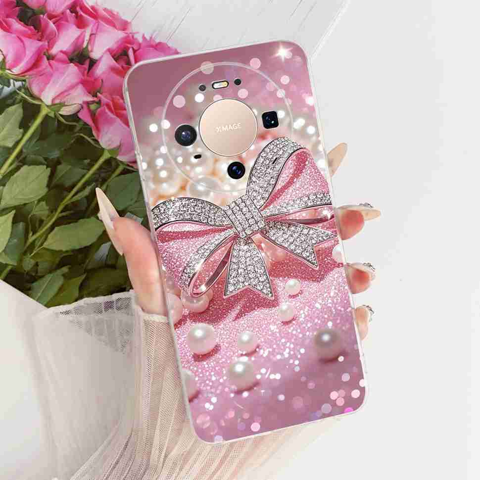 For Huawei Mate 80 5G 2025 Case VYG-AL00 Soft Silicone Sweet Heart Painted Cover Case For Huawei Mate80 Mate 80 TPU Fundas