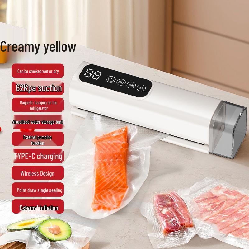 

Automatic Household Vacuum Sealer for Food Packaging and Preservation English Version