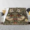 William Morris-Strawberry Thief Design Creative Design Light Thin Soft Flannel Blanket William Morris Art William Morris Retro