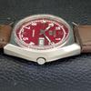 VINTAGE JAPAN SEIKO 5 AUTOMATIC 6309A MENS RED COLOR DIAL WATCH A500846-5 R154-a500846