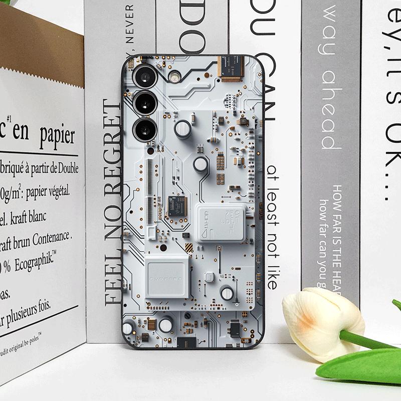 2D Imitation Circuit Board Pattern Phone Case for OnePlus 12 13 R 11 10 9 8 Pro Nord 4 N100 CE3 CE2 ACE2 ACE3 Soft Cover Fundas