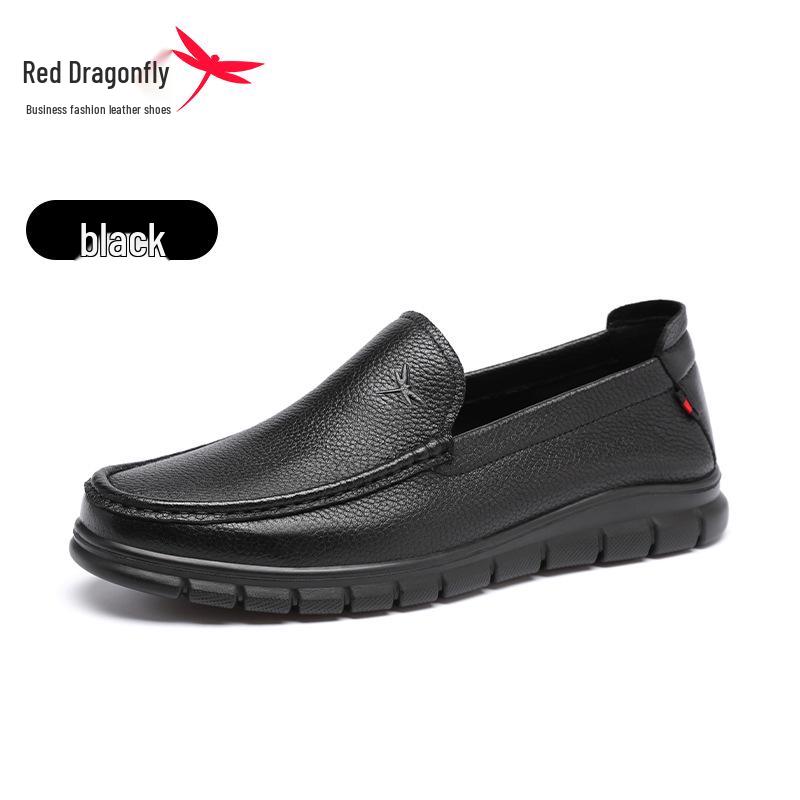 Red Dragonfly Men s Genuine Sheepskin Leather Slip-On Casual Driving Shoes 44
