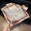 Silk scarf 71 * 71 imitation silk square scarf Korean atmosphere neck silk scarf flower pattern flower polka dot scarf