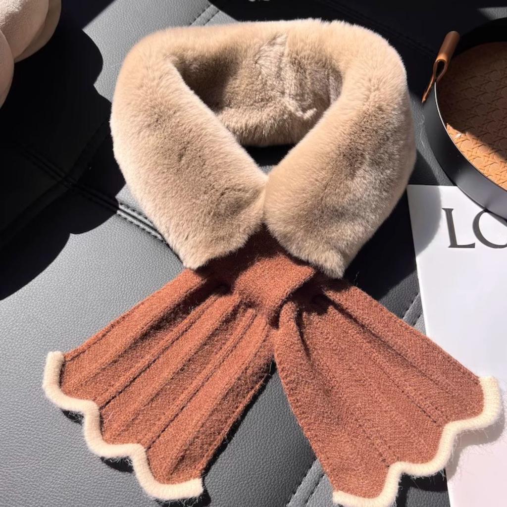 Fular Coadă de Pește, Femei, Pluș, Fular, Îngroșat, Rezistent la Vânt, Rezistent la Frig, Șal Cald, Cald