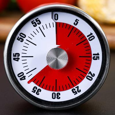 Küchentimer Zeiterinnerung 60 Minuten Magnet Runde Form Küchenwerkzeuge Countdown-Alarm Erinnerung Mechanischer Kochtimer