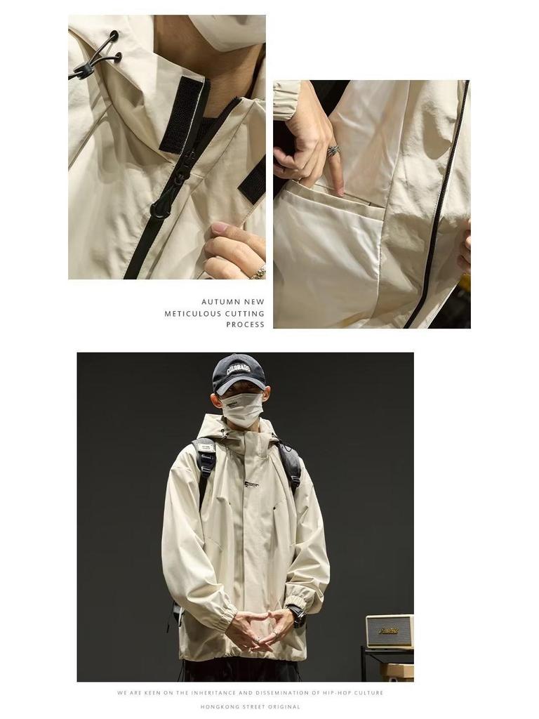 Unisex Windbreaker-Jacke: Vielseitiger Hongkong-Stil für Frühling und Herbst