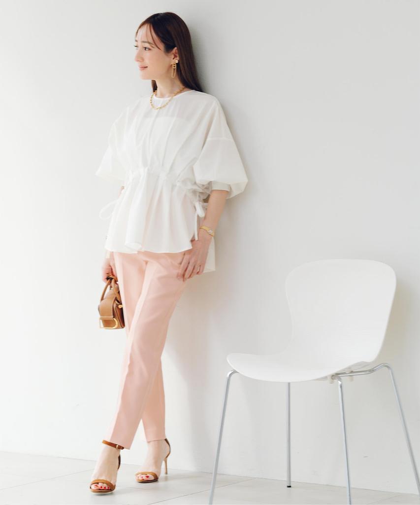 Yours Crew Neck Drawstring Blouse BFXU1798 Medium White Waist-Marked Women's