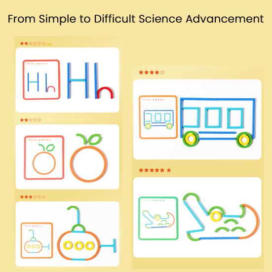 1 Set Wooden Stick Ring Puzzle Toy Kids Colorful Blocks Puzzle Matching Game Focus Training Toddlers Boys Girls Educational Puzzle Toy