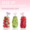 Lovely Bow Straw Covers Cap Toppers Compatible with 30&40 Oz Tumbler Cups,Reusable Cute Silicone Straw Tips Lids Protect