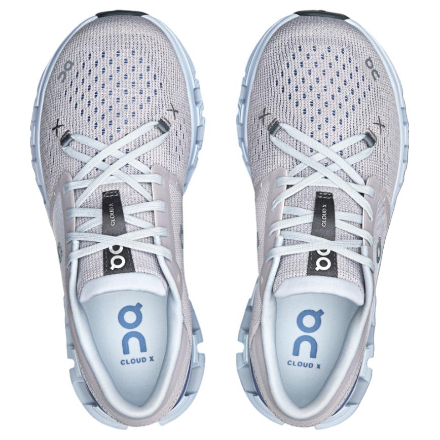 ON  Cloud X 4 Silver Chambray Women Sneakers Grey 3WE30073278