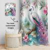 Graceful And Colorful Peacocks Shower Curtain Washable Dirt-Resistant Shower Head Waterproof Polyester Bath Curtain