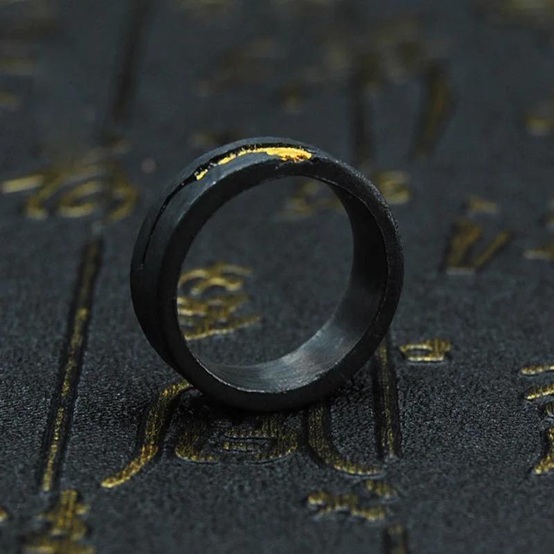 New Vintage Flowing Fire Flame Ring Men Jewelry Trendy Individualized Cool Style Open Ring Silver Male Index Finger Accessories