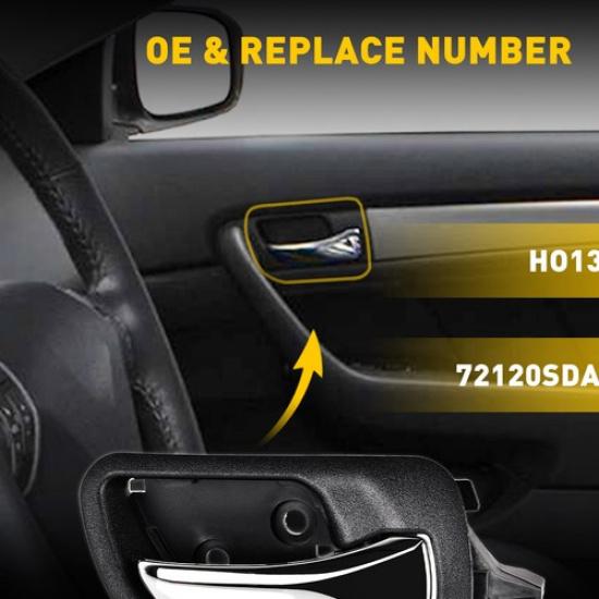 Interior Door Handle For 2011-15 Hyundai Sonata Front/Rear Passenger Side Chrome