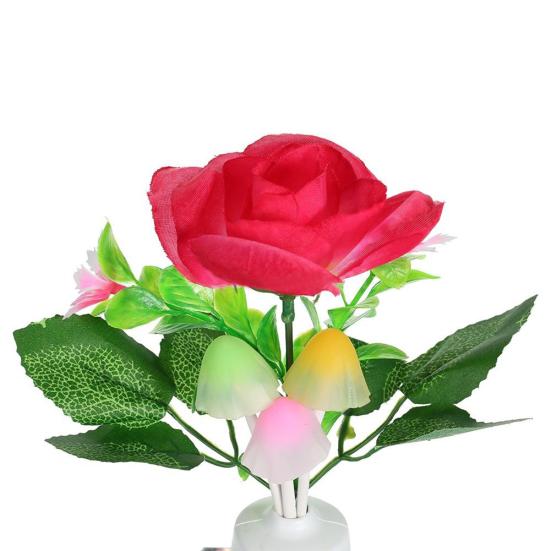 LED Flower Vase Wall Plug-in Potted Sensor Light Color Changing Night Lamp Decor