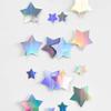 Iridescent Glitter Mixed Star Paper Garland Banner Décor 40 Feet Mixed Little and Large Twinkle Star Hanging Bunting Banner Backdrop for Wedding