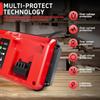 Portable Dual Ports Charger For Milwaukee 18V-20V Lithium Battery Rechargeable 48-11-1815 48-11-1820 48-11-1830 Fast Charger