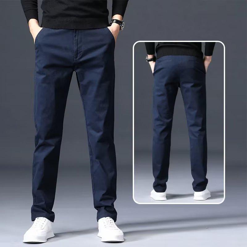 Men's Autumn Casual Straight-Leg Trousers - Versatile, Lightweight, Loose-fit Pants for Business and Workwear