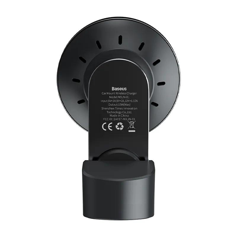 Uchwyt Samochodowy Baseus Big Energy Z Ładowarką Indukcyjną 15W Do Serii Iphone 12 / Iphone 13 (Czarny)