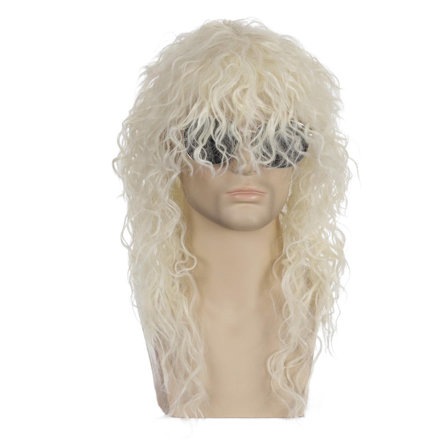 

Европейский и американский мужской парик, парик для рок-вечеринки на Хэллоуин, длинные вьющиеся волосы, химическое волокно, накладная крышка на голову