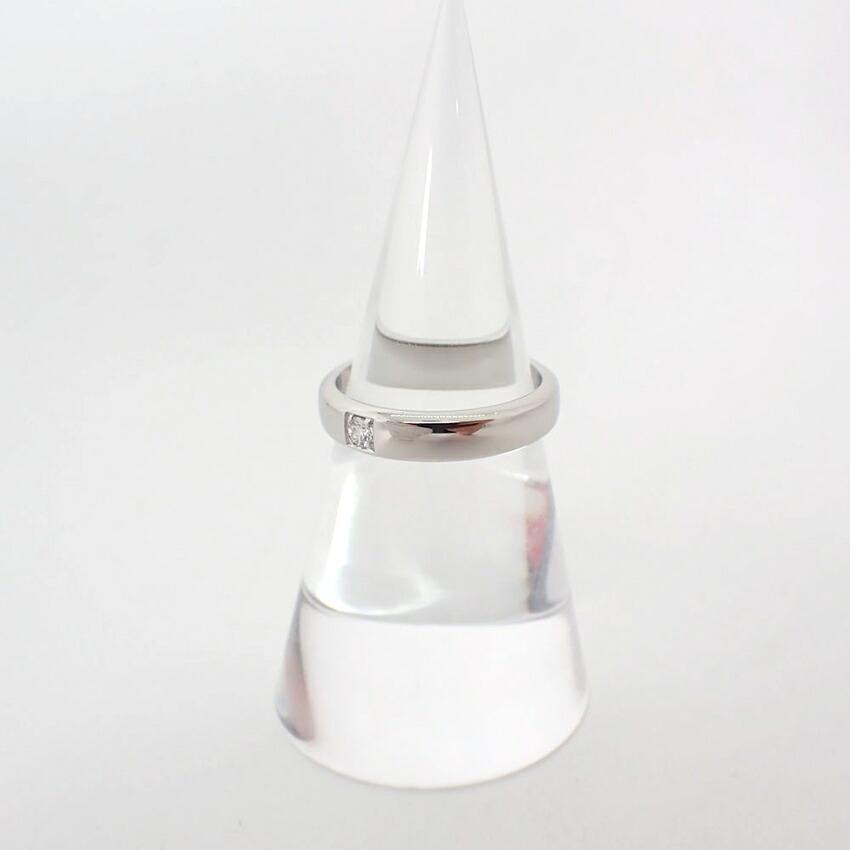 Pre-owned Van Cleef & Arpels Pt950 Diamond Ring, Size 10, g502-40