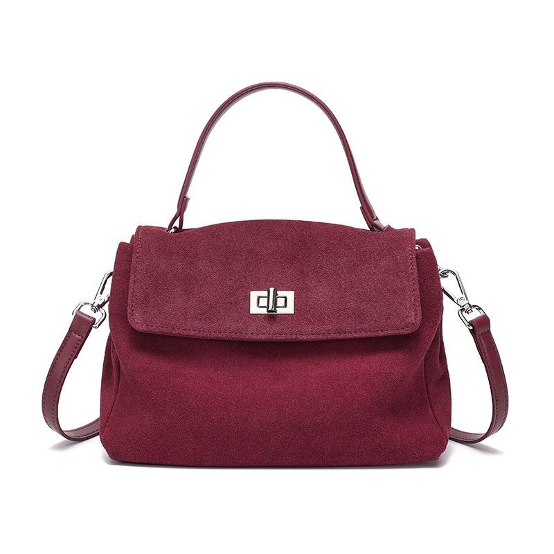 Mattes Rindsleder Damen Temperament Einzelne Schulter Tragbar Pendler Mode Herbst und Winter Großes Fassungsvermögen Leder Messenger Damen Tasche