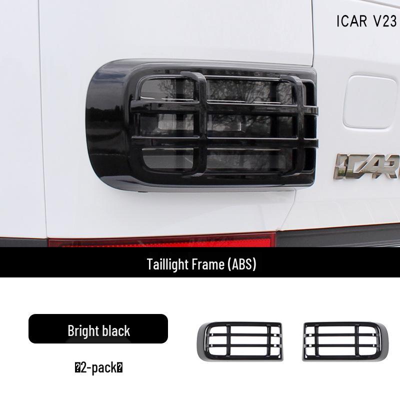 Chery ICAR V23 Headlight Eyebrows & Front Bumper Fog Light Protector with Fan