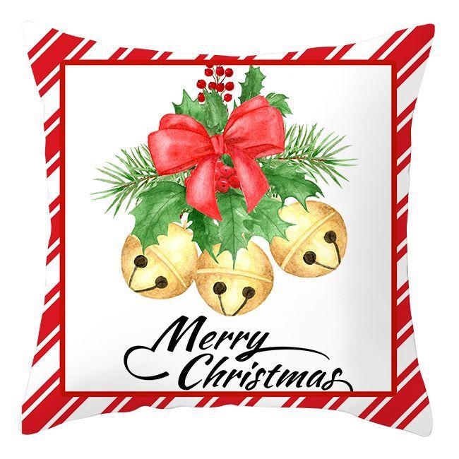 Cross-border Wholesale Christmas Pillow Covers Printed Holiday Sofa Car Pillow Waist Back Cushion Cover