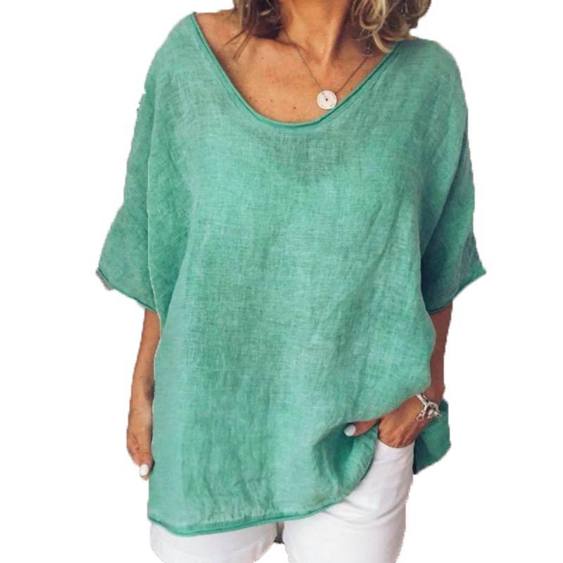 Women's Summer Batwing Short Sleeve Blouse Elegant Casual Loose Top For Every Occasion