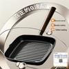 Qiwei Striped Cast Iron Steak Frying Pan