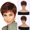 Synthetic Short Wigs for Women Orange Brown Auburn Wig Pixie Cut Wig Halloween Cosplay Party Costume Natural Hairstyles