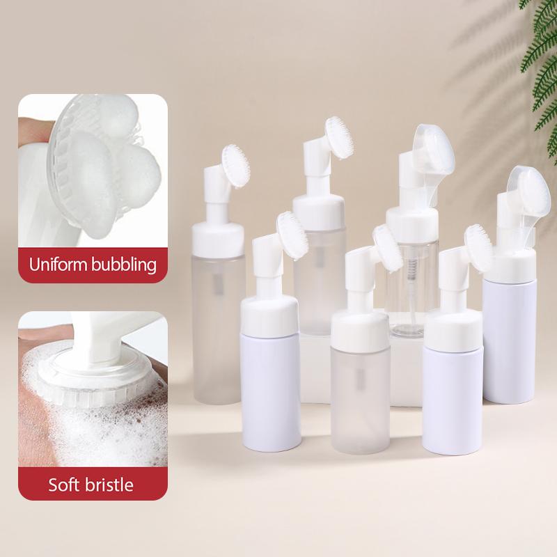 100/120/150/200/250Ml Empty Facial Cleanser Mousse Foam Gel Head Wash Brush Foam Bottle Pressure Type Cleansing Milk Foaming