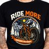 Ride More Explore The Trails Mountain Bike Sunset Forest Nature Graphic T-Shirt.
