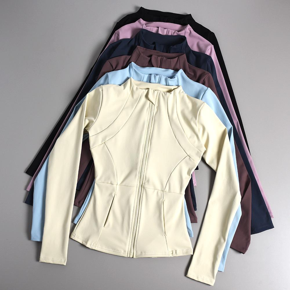 Женская профессиональная спортивная куртка для йоги: Кардиган на молнии, осенне-зимний, для бега и занятий в спортзале Small