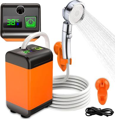 Portable Shower for Camping, 7800 mAh Rechargeable Camping Shower with Intelligent LED Display 3 Spray Modes IPX7 Waterproof