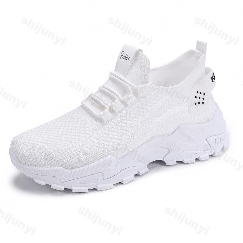 Women's Shoes 2025 Spring New Lace-up Breathable Mesh Non Slip Platform Sneakers Fly Woven Comfortable Flat Casual Shoes