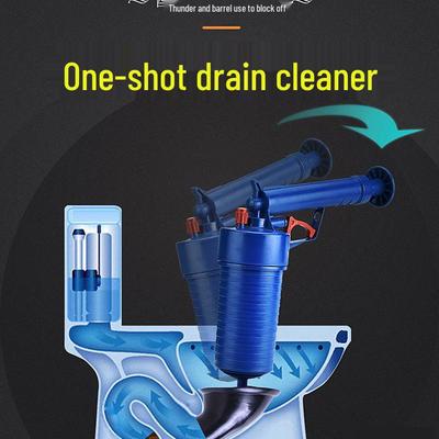 High-Pressure Toilet Plunger & Drain Cleaner Tool
