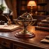 12.7 Cm Brass Armillary Sphere Globe On Wooden Base Nautical Desk Decor Christmas Father’s Day Gift