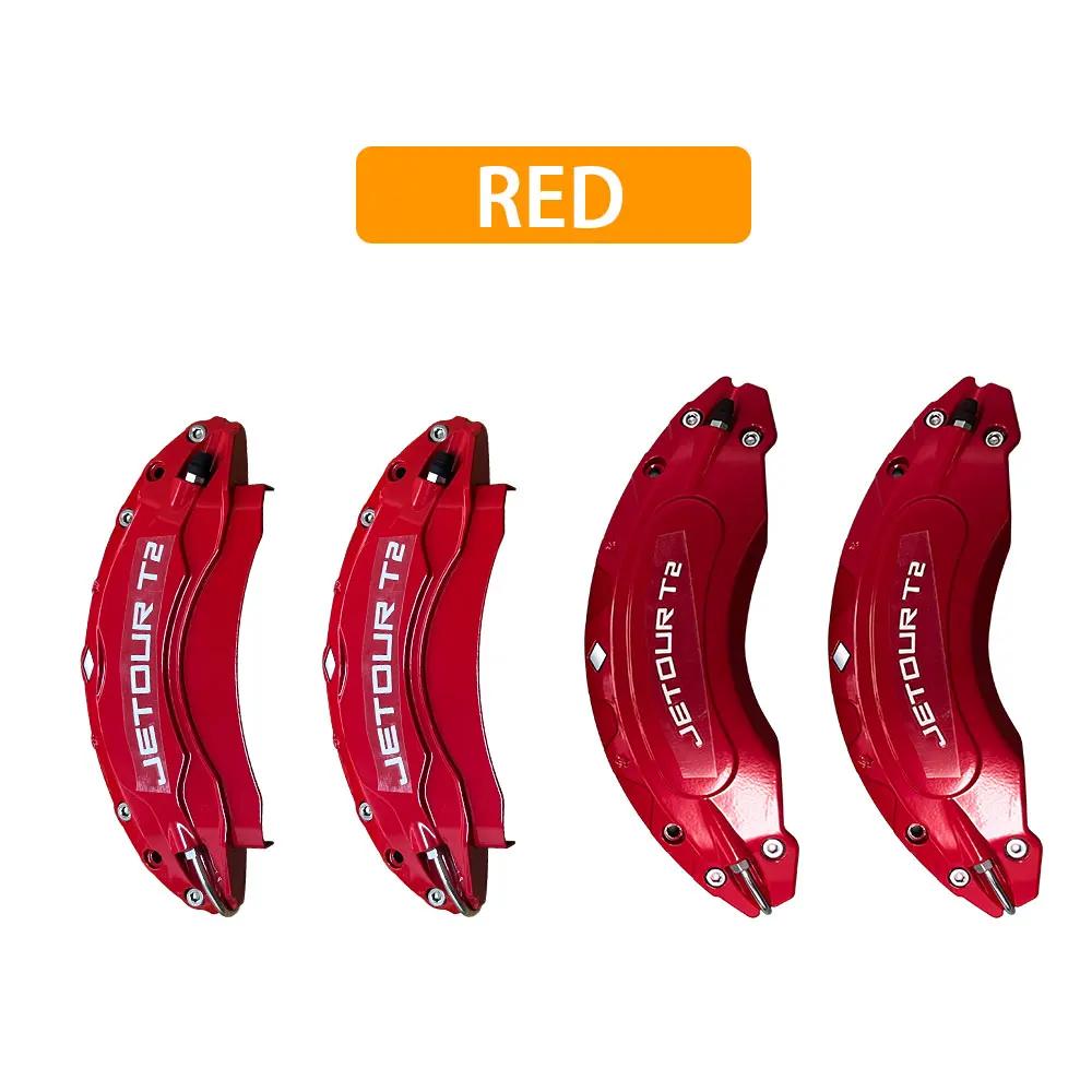 

For Jetour Traveller T2 2024 Jetour T2 4Pcs Front Rear Brake Caliper Cover Aluminum Metal Caliper Cover Kit Wheel Modification